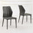 Clearance - Harrow Dark Grey Leather Dining Chair-4