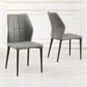 Clearance - Harrow Grey Leather Dining Chair-2