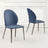 Clearance - Astrid Blue Leather Dining Chair