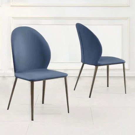 Clearance - Astrid Blue Leather Dining Chair