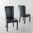 Cadiz Black Leather Large High Back Dining Chair with Black Legs-3