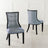 Paris Grey Leather Dining Chair with Black Legs-3