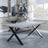 Ezra 8 Seater Grey Concrete Dining Table with Black Cross Legs - 200cm-2