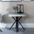 Ezra Grey Concrete Effect Square End Table with Black Spider Legs