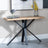 Ezra Oak Console Table with Black Spider Legs-2