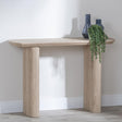 Bern Fluted Oak Effect Pedestal Console Table
