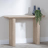 Bern Fluted Oak Effect Pedestal Console Table-2