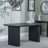 Bern Fluted 6 Seater Black Pedestal Dining Table - 160cm-2
