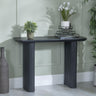 Bern Fluted Black Pedestal Console Table-2