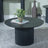 Bern Fluted Black Round Coffee Table with Drum Base-3