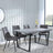 Clearance - Texas Grey Faux Concrete Dining Set - Corona Grey Fabric Chairs-9