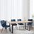Clearance - Texas Oak Effect Dining Set - Corona Blue Fabric Chairs-5