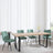 Clearance - Texas Oak Effect Dining Set - Corona Green Fabric Chairs-6