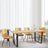 Clearance - Texas Oak Effect Dining Set - Corona Yellow Fabric Chairs-2