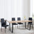 Clearance - Texas Oak Effect Dining Set - Lido Black Fabric Chairs with Black Legs-2