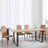 Clearance - Texas Oak Effect Dining Set - Metro Burnt Orange Leather Chairs with Black Legs-3