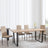 Clearance - Texas Oak Effect Dining Set - Metro Cappuccino Leather Chairs with Black Legs-4