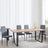 Clearance - Texas Oak Effect Dining Set - Metro Grey Leather Chairs with Black Legs-6