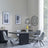 Morgan Black Ceramic Fluted Dining Set - Arctic Grey Velvet Fabric Swivel Dining Chair-2
