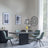 Morgan Black Ceramic Fluted Dining Set - Boden Green Fabric Swivel Dining Chair-4