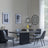 Morgan Black Ceramic Fluted Dining Set - Darwin Grey Fabric Dining Chair-6