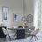 Morgan Black Ceramic Fluted Dining Set - Ion Beige Velvet Fabric Swivel Dining Chair
