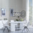 Luxor White Marble Effect Oval Dining Set - Boden Cream Fabric Swivel Dining Chair-2