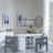 Luxor White Marble Effect Oval Dining Set - Kiefer Grey Boucle Fabric Dining Chair