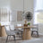 Palma Oak Oval Dining Set - Ace Beige Fabric Swivel Dining Chair-2