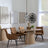 Palma Oak Oval Dining Set - Ace Orange Fabric Swivel Dining Chair-3