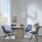 Bern Fluted Oak Effect 4 Seater Round Dining Set - 4 Boden Dark Grey Fabric Swivel Dining Chair-5