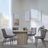 Bern Fluted Oak Effect 4 Seater Round Dining Set - 4 Corona Camel Fabric Chairs-4
