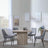 Bern Fluted Oak Effect 4 Seater Round Dining Set - 4 Peyton Grey Fabric Dining Chair-2