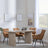 Bern Fluted Oak Effect Dining Set - Ace Orange Fabric Swivel Dining Chair-3