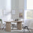 Bern Fluted Oak Effect Dining Set - Boden Cream Fabric Swivel Dining Chair-2