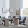 Bern Fluted Oak Effect Dining Set - Darwin Grey Fabric Dining Chair-6