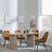Bern Fluted Oak Effect Dining Set - Darwin Orange Fabric Dining Chair-4