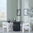 Bern Fluted Black 4 Seater Round Dining Set - 4 Kiefer Cream Boucle Fabric Dining Chair-2