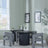 Bern Fluted Black 4 Seater Round Dining Set - 4 Kiefer Grey Boucle Fabric Dining Chair-2