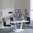 Athos White Gloss Dining Set - Jamison Black Faux Leather Dining Chair-3