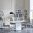 Rimini White Gloss Dining Set - Jamison Beige Faux Leather Dining Chair-2