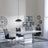 Rimini White Gloss Extending Dining Set - Bianco Black Faux Leather Dining Chair