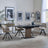 Catalina Black Ceramic Extending Pedastal Dining Set - Ion Beige Velvet Fabric Swivel Dining Chair
