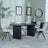 Bern Fluted Black Dining Set - Boden Cream Fabric Swivel Dining Chair-3
