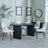 Bern Fluted Black Dining Set - Peyton Cream Fabric Dining Chair
