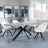 Ezra Grey Concrete Dining Set with Spider Legs - Ion Cream Boucle Teddy Fabric Swivel Dining Chair-5