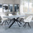 Ezra Grey Concrete Dining Set with Spider Legs - Ion Cream Boucle Teddy Fabric Swivel Dining Chair-5