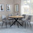 Bronx Industrial Oak Effect 4 Seater Round Dining Set with Spider Legs - 4 Peyton Grey Fabric Dining Chair-2