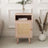 Ferrero Natural and Woven Rattan 1 Door Bedside Table