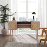 Ferrero Natural and Woven Rattan 2 Drawer Desk